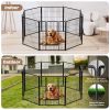 Dog Playpen Indoor Outdoor, 32" Height 8 Panels Fence with Anti-Rust Coating, Metal Heavy Portable Foldable Dog Pen for Large