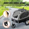 VEVOR Dog Bike Trailer, Supports up to 88 lbs, 2-in-1 Pet Stroller Cart Bicycle Carrier, Easy Folding Cart Frame with Quick Release Wheels